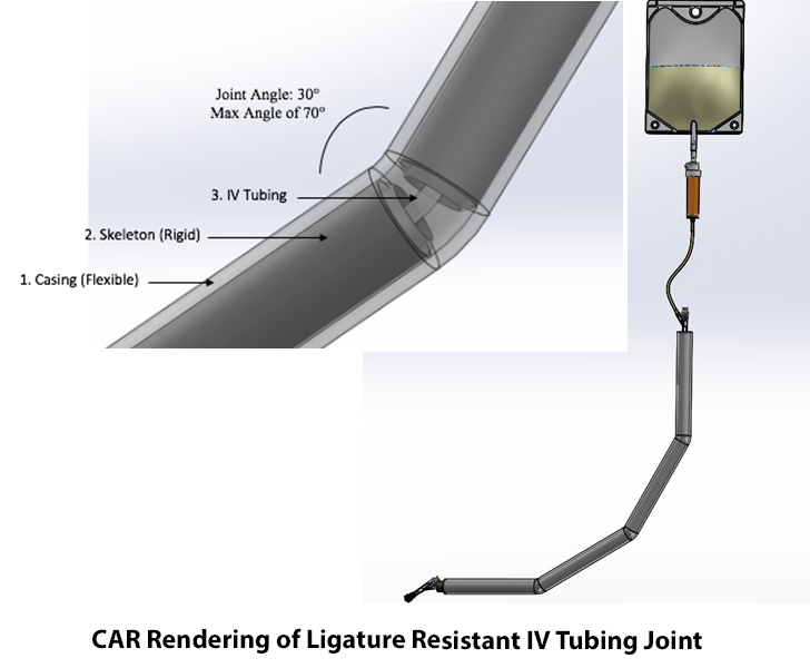 CAR Drawing of Ligature-Resistant Tubing